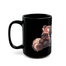 Load image into Gallery viewer, 15oz Black Mug - Three Wise Pandas
